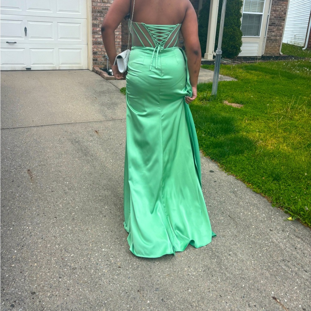 Selling a Sage Green Prom dress from Algist Size 12.